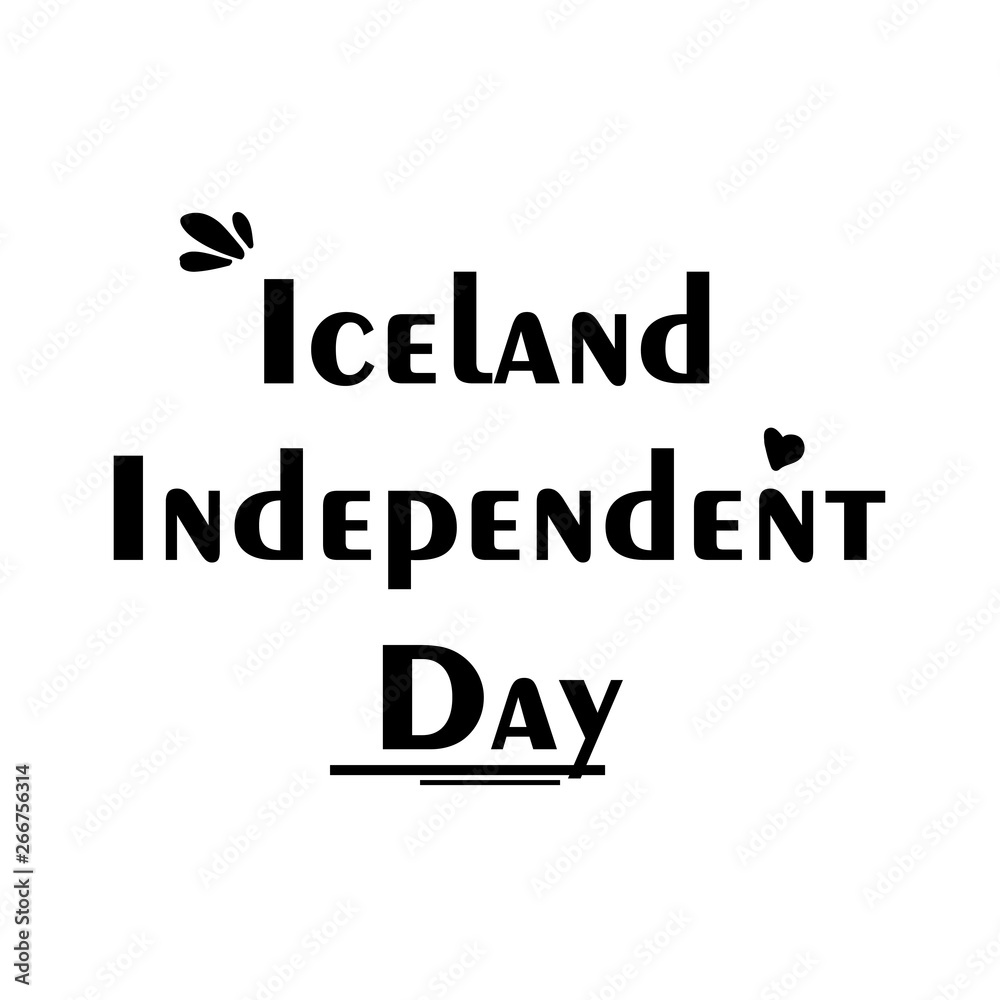 Fototapeta premium Happy Iceland Independence Day Celebration Flag Vector Template Design Illustration