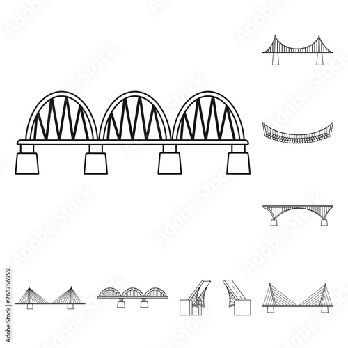 Vector design of sight and connection icon. Set of sight and construct stock vector illustration.