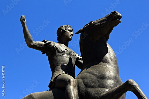 Statue of Alexander the Great in Athens, Greece photo