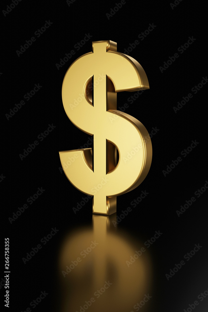Obraz premium Dollar sign. 3D redering.