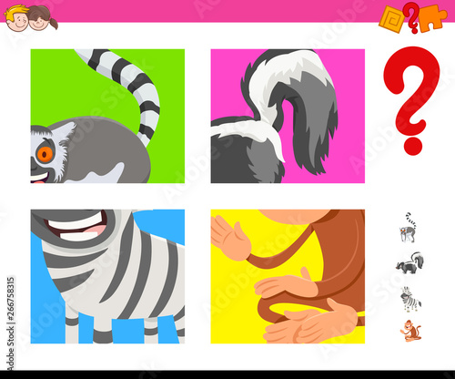 guess cartoon animals task for children