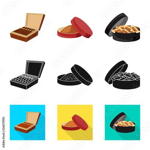 Vector design of refuse and stop sign. Collection of refuse and habit vector icon for stock.