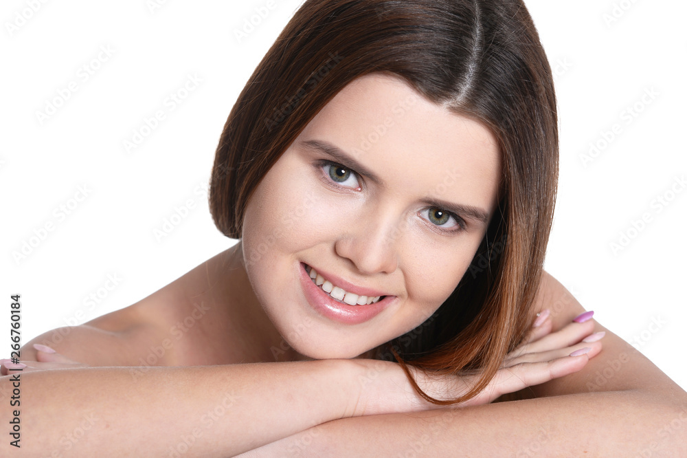 Portrait of beautiful young woman posing isolated Portrait of beautiful young woman posing isolated