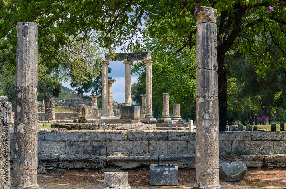 Fototapeta premium The archaeological site of ancient Olympia. The place where olympic games were born in classical times and where the Olympic torch today is ignited.