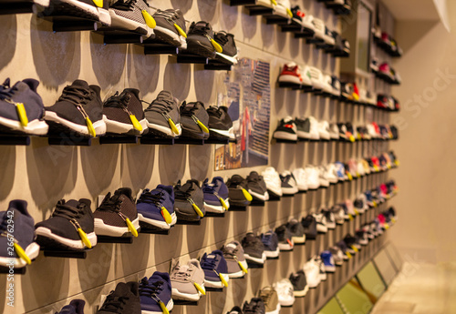 Sport shoes at the store