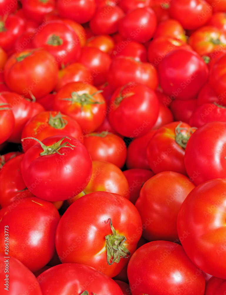 fresh tomatoes top view close up, natural red background fresh tomatoes top view close up, natural red background