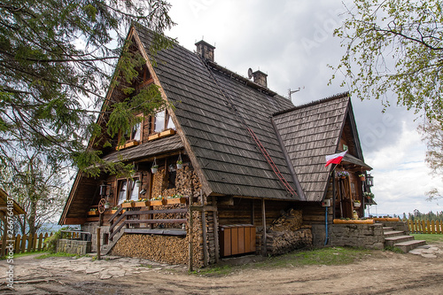 Mountain shelter of PTTK on Maciejowa near Rabka Zdroj (Poland) photo