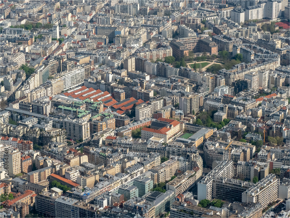 vue aérienne du sud de Paris