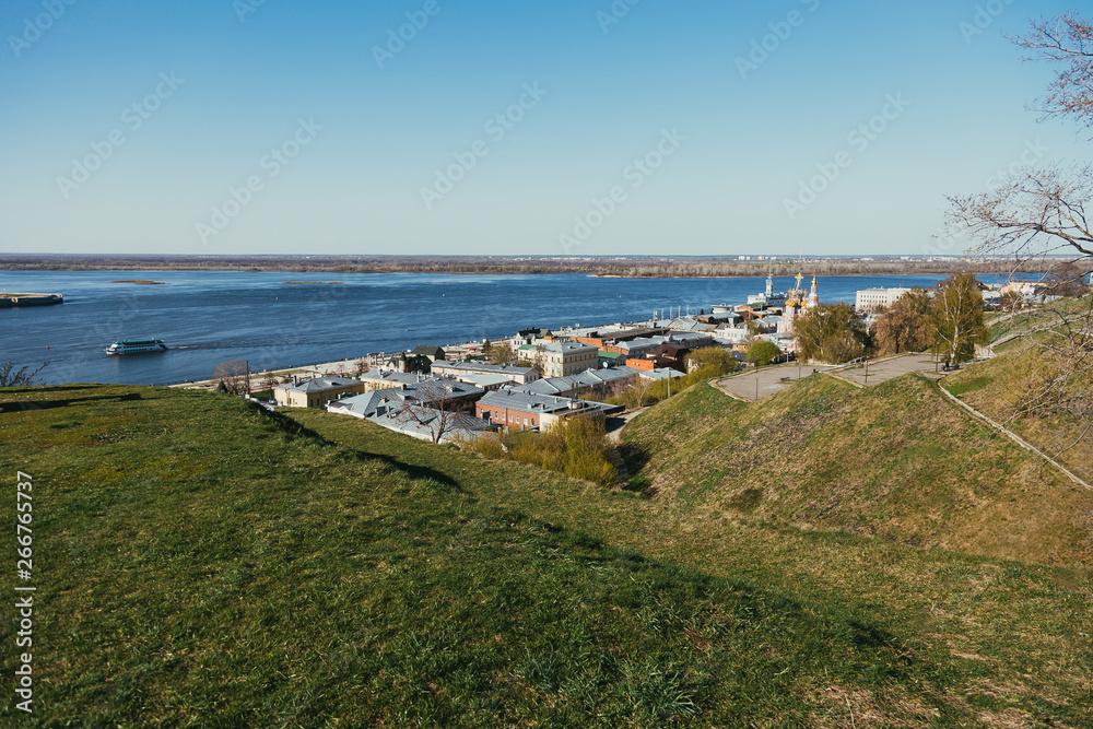 The embankment of the Volga