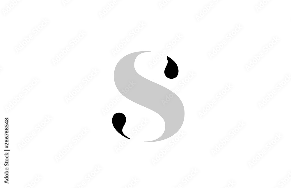 alphabet letter s black and white logo icon design Stock Vector | Adobe ...