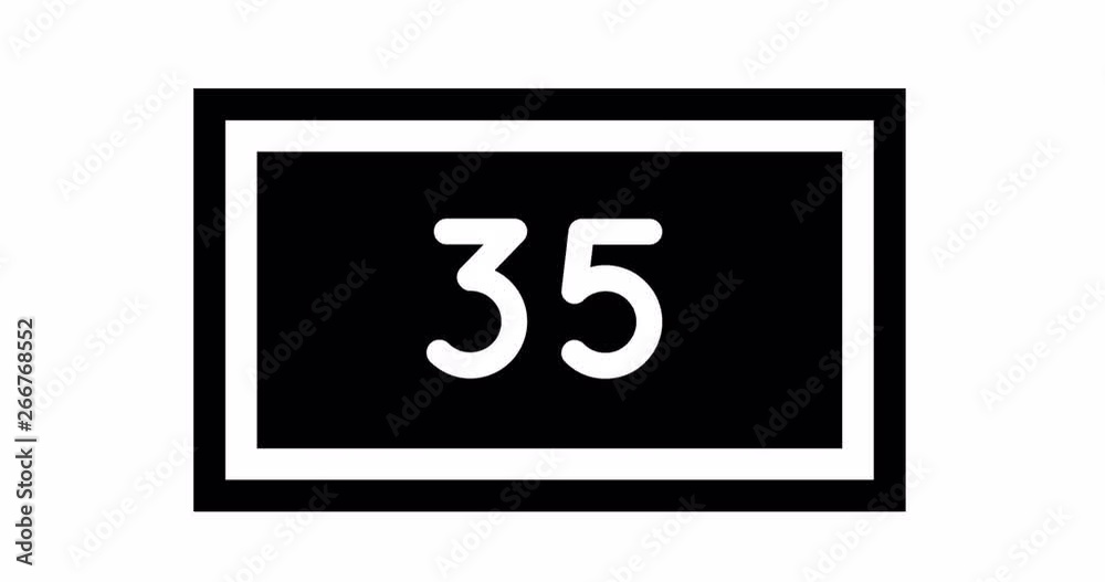 Numbers counting up 4k