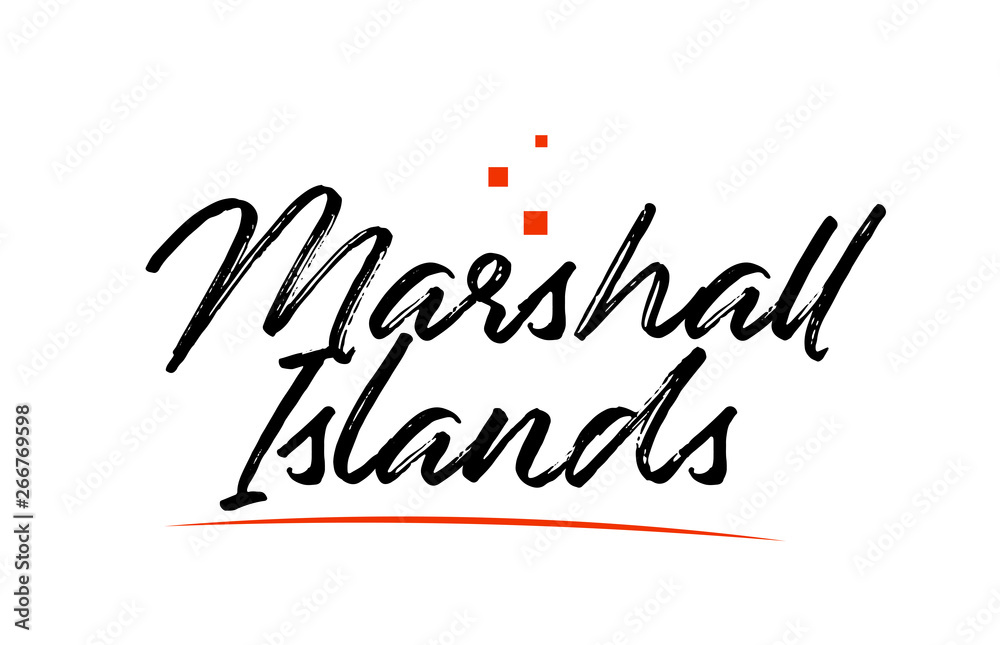  Marshall Islands country typography word text for logo icon design