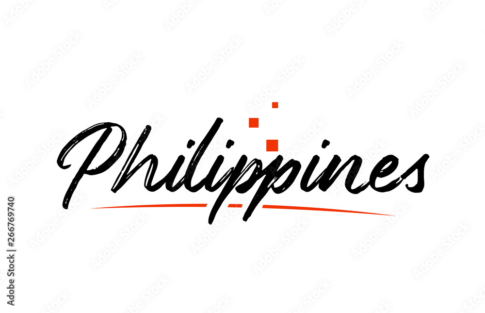 Philippines country typography word text for logo icon design