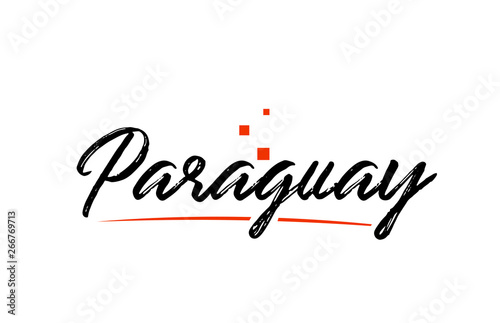 Paraguay country typography word text for logo icon design