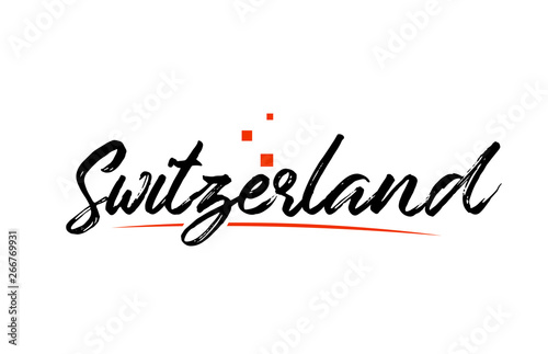 Switzerland country typography word text for logo icon design