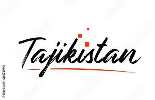 Tajikistan country typography word text for logo icon design