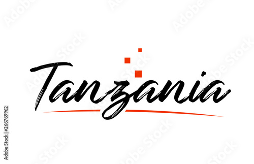 Tanzania country typography word text for logo icon design