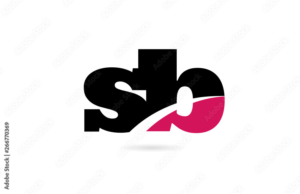 sb s b pink and black alphabet letter combination logo icon design sb s b pink and black alphabet letter combination logo icon design