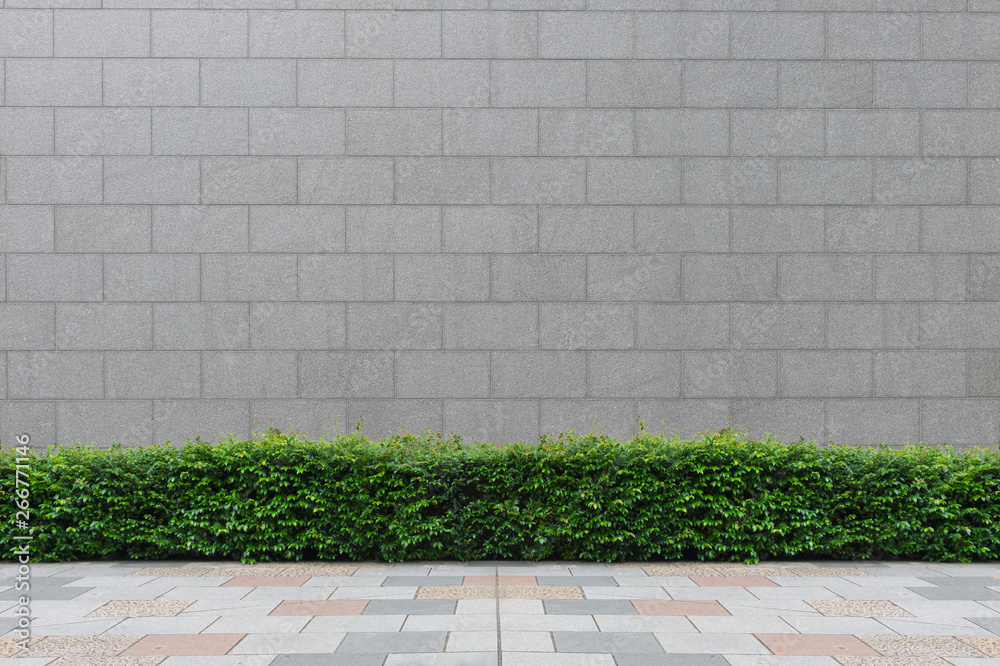 street wall background ,Industrial background, empty grunge urban street with warehouse brick wall