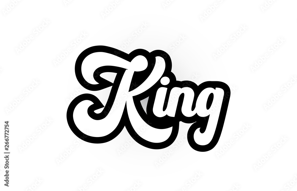 black and white King hand written word text for typography logo icon design black and white King hand written word text for typography logo icon design