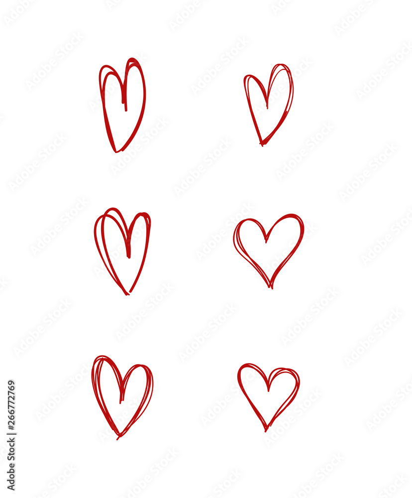 Heart doodle collection. Hand drawn hearts. Heart doodle collection. Hand drawn hearts.