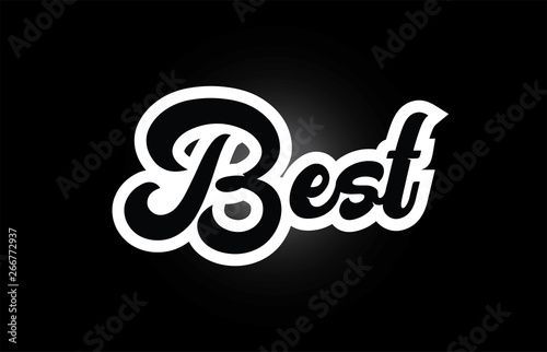 black and white Best hand written word text for typography logo icon design