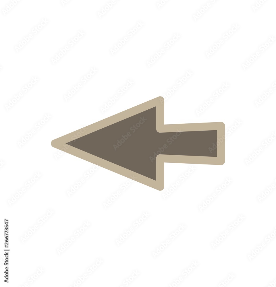 Fototapeta premium Left Direction Arrow Icon For Your Project