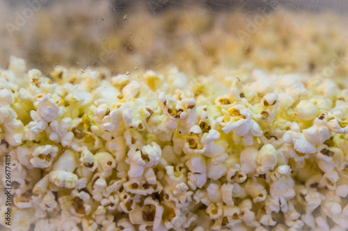 Exhibition popcorn in the cinema 