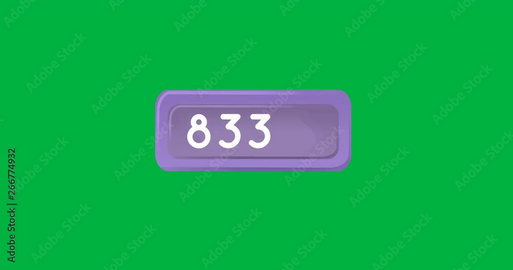 Purple box with numbers counting up 4k Purple box with numbers counting up 4k