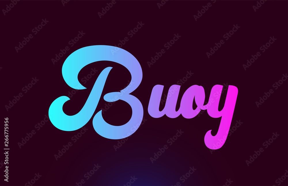 Buoy pink word text logo icon design for typography Buoy pink word text logo icon design for typography
