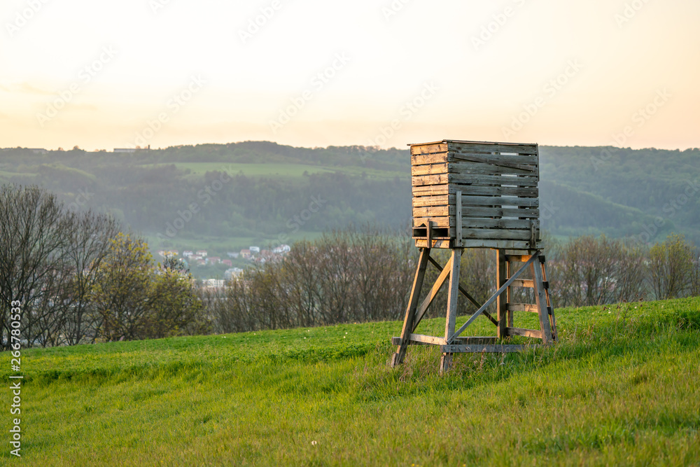 Raised stand with a great view over Jena in Thuringia Raised stand with a great view over Jena in Thuringia