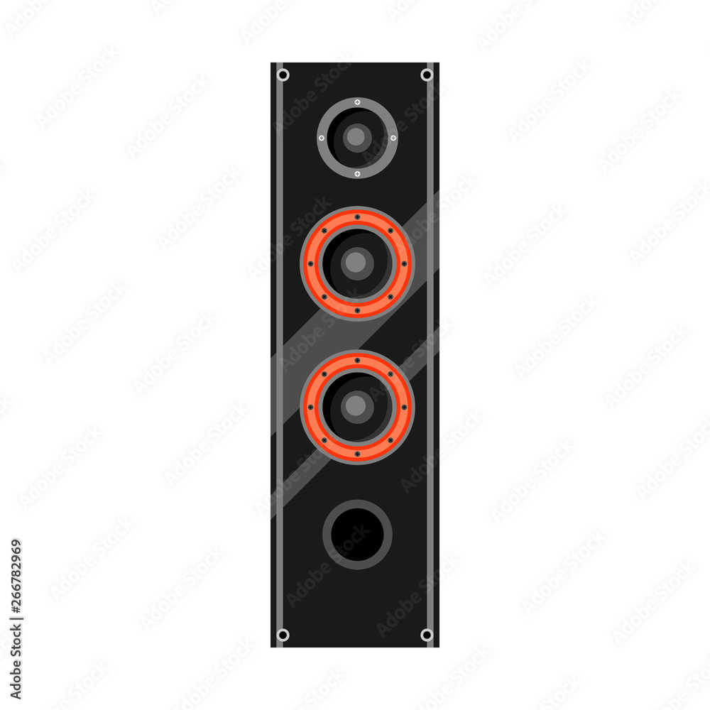 Icon of sound system speaker.