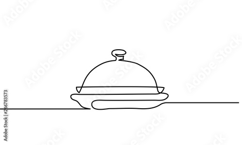 Catering dish serving icon on the white background