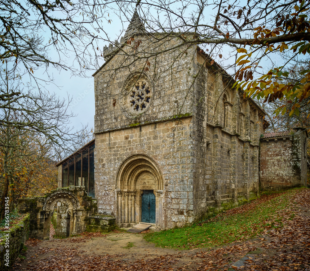 Entrance to the monastery of Santa Cristina in the Ribeira Sacra, Ourense