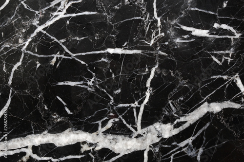 White pattern natural structure of black marble (Marquina) texture for interior or product design. Abstract dark background.
