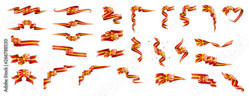 Tableau sur toile Macedonia flag, vector illustration on a white background