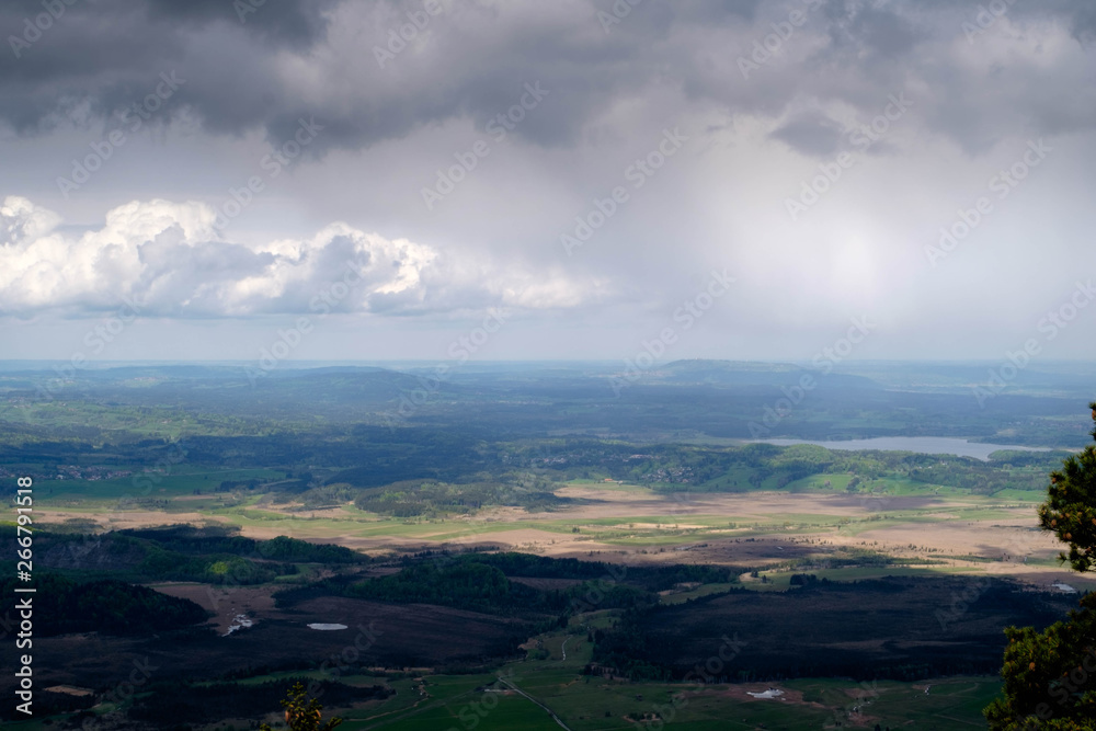 Fototapeta premium Panorama vom Voralpenland