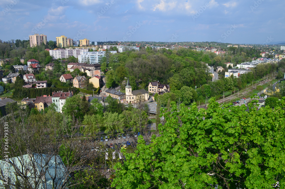 Widok Cieszyna z lotu ptaka/Aerial view of Cieszyn, Silesia, Poland