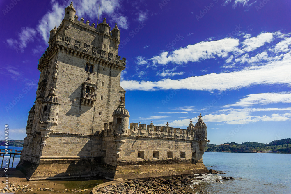 Portugal at Belem Tower on the Tagus River.