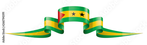Sao Tome and Principe flag, vector illustration on a white background