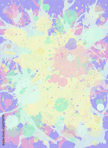 Watercolor paint splashes background