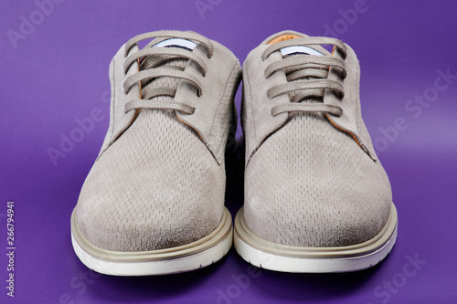 Pair of classic gray man shoes