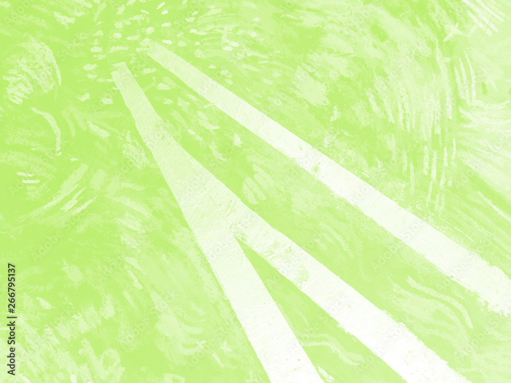 Green pencil background with white paper texture. Abstract organic hand