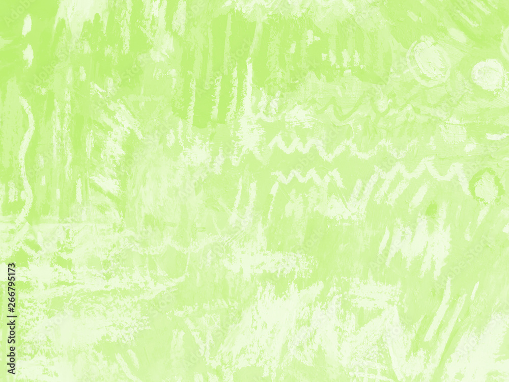Green pencil background with white paper texture. Abstract organic hand