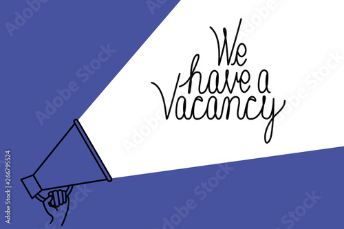 megaphone with vacant message