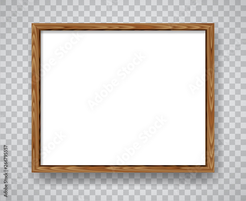 Wood blank frame illustration