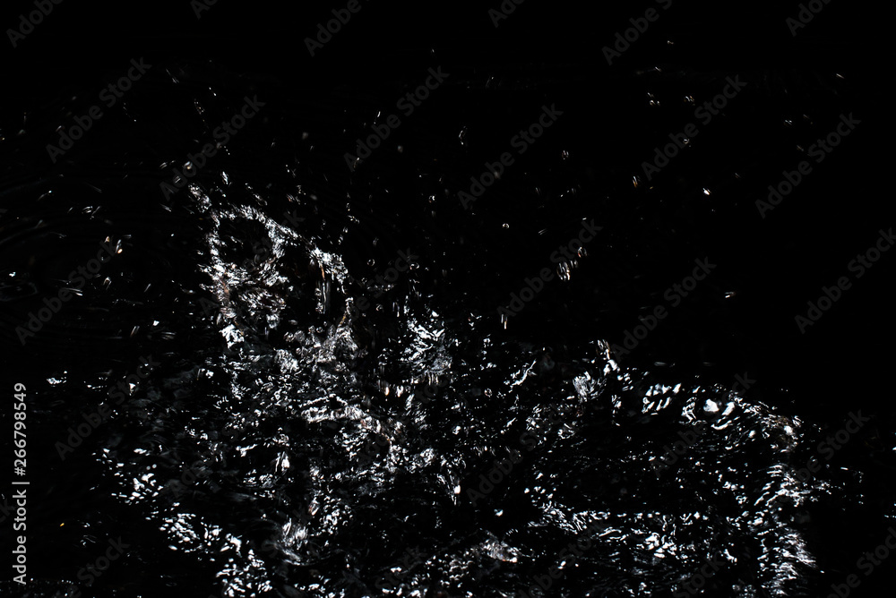 Splash of water. Isolate on black background