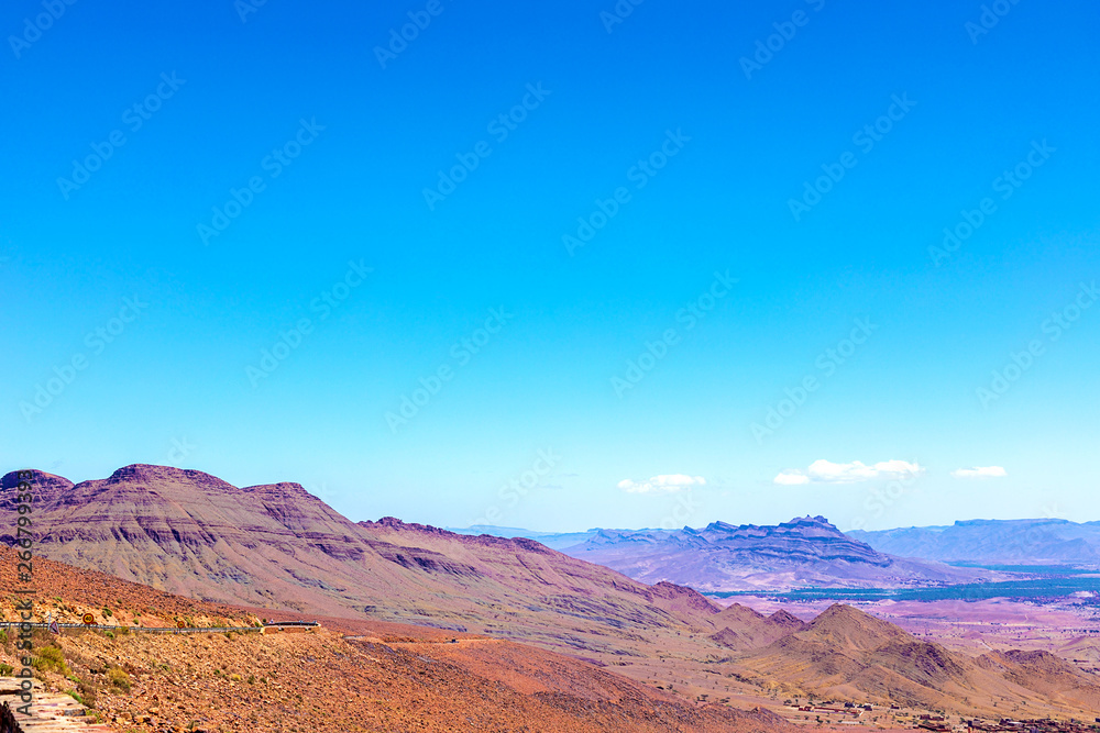 A beautiful mountain landscape, a geological wonder . Atlas Mountains, Morocco.
