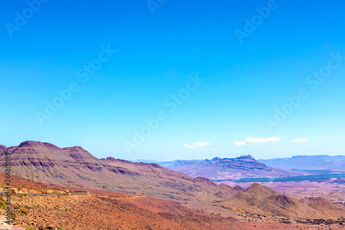 A beautiful mountain landscape  a geological wonder . Atlas Mountains  Morocco.