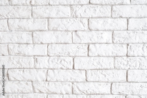 White brick wall. white brick. Texture. Background
